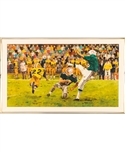 George Springates Montreal Alouettes Original Painting by Michel Lapensée with Family LOA (40” x 66-1/2”)            