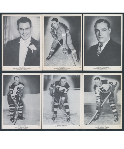 1939-40 O-Pee-Chee V-301-1 Hockey Complete 100-Card Set Including Abel, Brimsek, Cowley, Conacher, Dumart and Bauer Rookie Cards