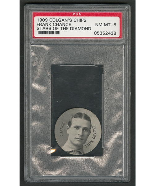 1909 Colgans Chips Baseball Stars of the Diamond - HOFer Frank Chance - Graded PSA 8 - Pop 1, Highest Graded!