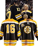 Derek Sandersons 1969-70 Boston Bruins Stanley Cup Champions 40th Anniversary Signed Event-Worn Jersey from His Personal Collection with His Signed LOA