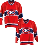 Deceased HOFer Maurice "Rocket" Richard Single-Signed Montreal Canadiens Jerseys (5) from George Springates Collection with Family LOA
