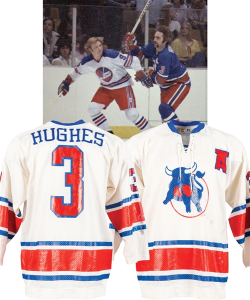 Brent Hughes 1977-78 WHA Birmingham Bulls Game-Worn Alternate Captains Jersey