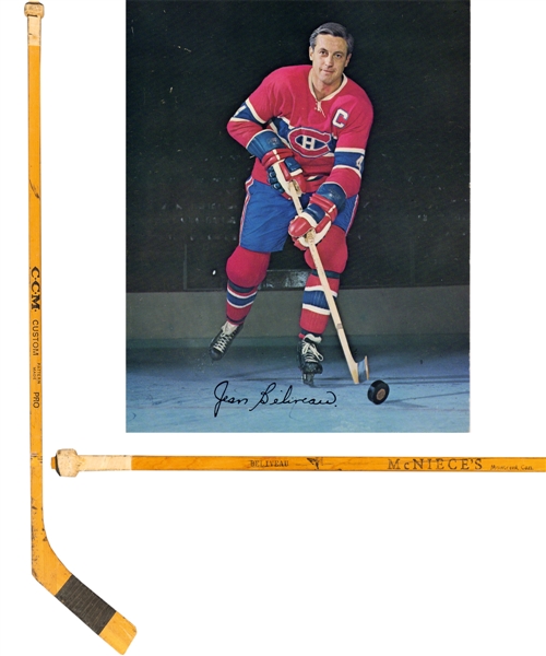 Jean Beliveaus 1960s Montreal Canadiens CCM Game-Used Stick