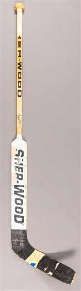 Ron Hextalls 1991-92 Philadelphia Flyers Signed Sher-Wood PMPG 530 Game-Used Stick 