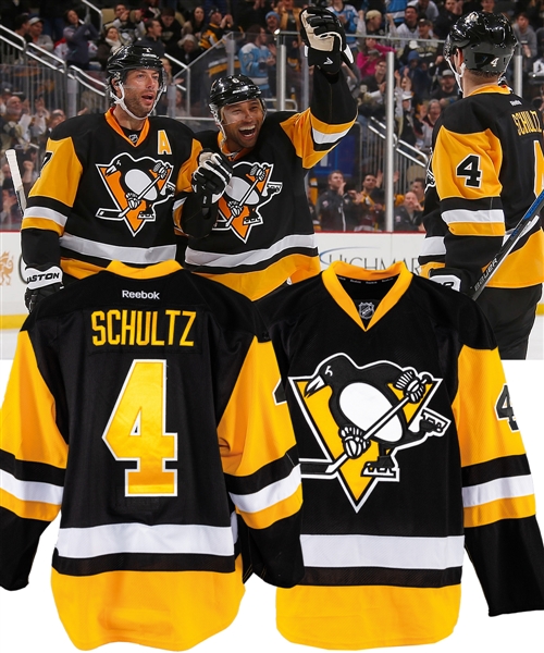 Justin Schultzs 2015-16 Pittsburgh Penguins Game-Worn Alternate Jersey with Team LOA