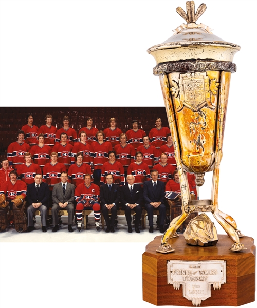 Yvon Lamberts 1978-79 Montreal Canadiens Prince of Wales Championship Trophy with His Signed LOA (13")