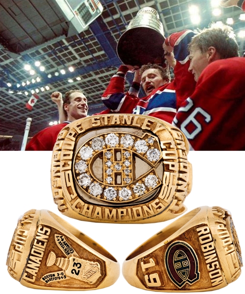 Larry Robinson 1985-86 Montreal Canadiens Stanley Cup Championship 10K Gold and Diamond Sample Ring