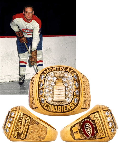 Jacques Laperriere’s Montreal Canadiens 10K Gold Career Tribute Ring with His Signed LOA