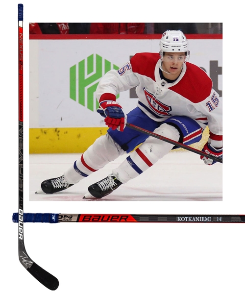 Jesperi Kotkaniemis 2019-20 Montreal Canadiens Signed Bauer Nexus Game-Used Stick with LOA