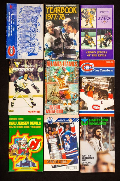 1970s to 2000s NHL Media Guide Collection of 154 