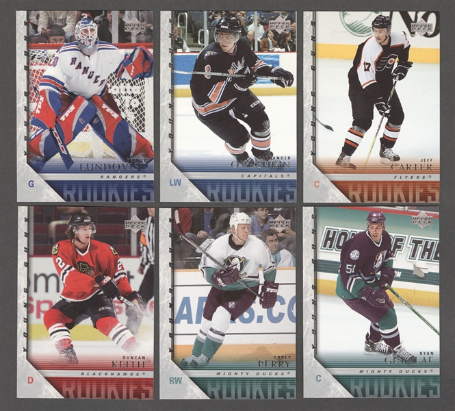 2005-06 Upper Deck Hockey Series 1 and 2 Near Complete Set (482/487) Including #443 Alexander Ovechkin Rookie Card