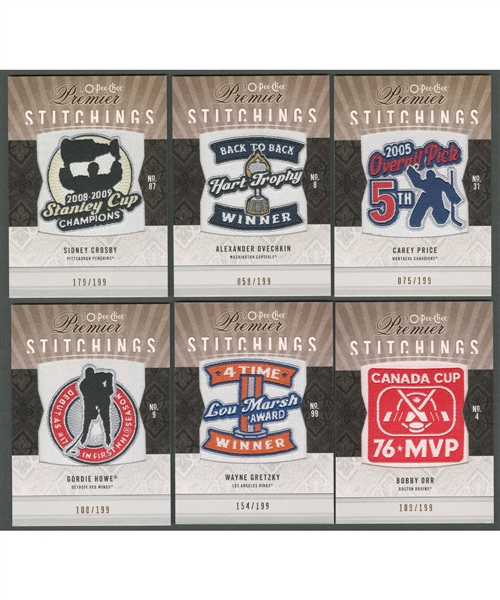 2009-10 O-Pee-Chee Premier Hockey Premier Stitchings Complete 55-Card Set (#/199)