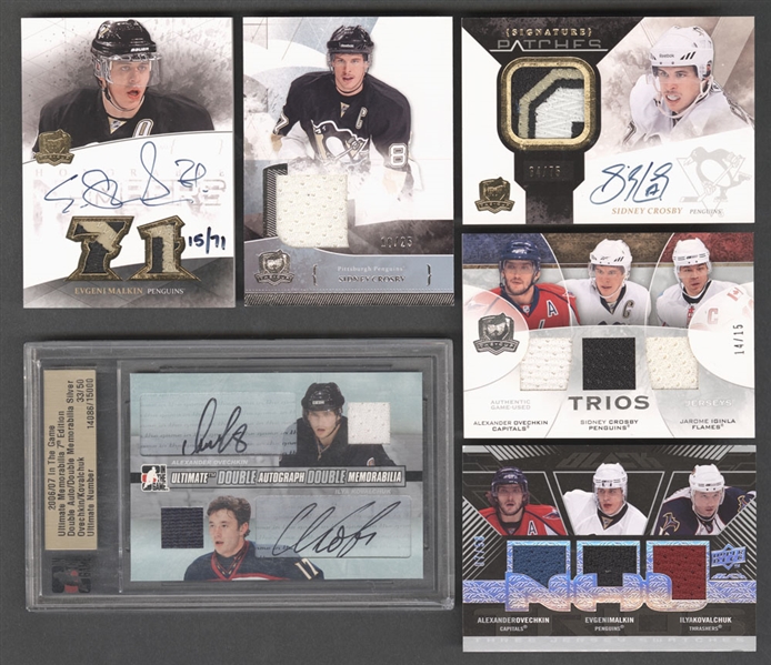 2006-07 to 2013-14 ITG/The Cup/Black Diamond/Panini Hockey Cards (9) - Sidney Crosby, Alexander Ovechkin, Evgeni Malkin