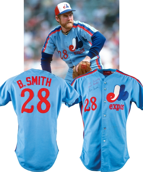 Bryn Smiths 1987 Montreal Expos Signed Game-Worn Jersey
