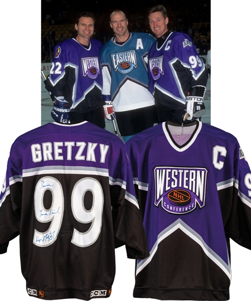 Wayne Gretzkys 1996 NHL All-Star Game Western Conference Signed Worn Captains Jersey with LOA