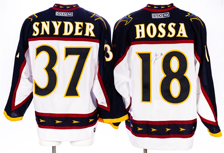 Marian Hossas Signed Atlanta Thrashers Pro Jersey Plus Dan Snyder Atlanta Thrashers Jersey from the Personal Collection of an Important Hockey Executive with His Signed LOA