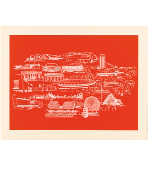 Mid-1970s City of Montreal Serigraph Collection of 4 - 1976 Montreal Olympics (20" x 25")