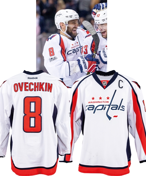 Alexander Ovechkins 2016-17 Washington Capitals Game-Worn Captains Jersey with Team LOA - NHL Centennial Patch! - Worn in Regular Season and Playoffs! - 15+ Team Repairs! - Photo-Matched!