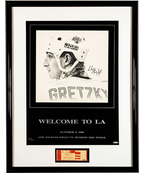 Wayne Gretzky Los Angeles Kings "Welcome to LA" Signed Limited-Edition Framed Poster #267/500 with UDA COA (25” x 32”)