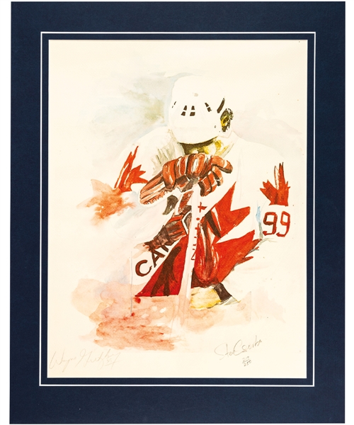 Wayne Gretzky Signed "1984 Canada Cup" Limited-Edition Lithograph #217/250 by Steven Csorba (21 ¼” x 26 ¾”) 