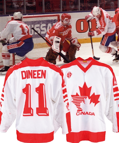 Kevin Dineens 1989 IIHF World Championships Team Canada Game-Worn Jersey - Photo-Matched!