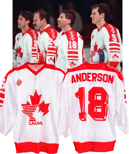 Glenn Andersons 1989 IIHF World Championships Team Canada Game-Worn Jersey - Photo-Matched!