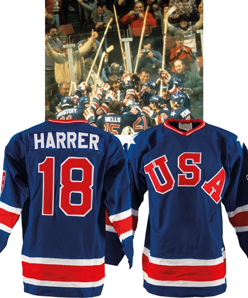 Tim Harrers 1980 Winter Olympics Team USA Game-Issued Jersey