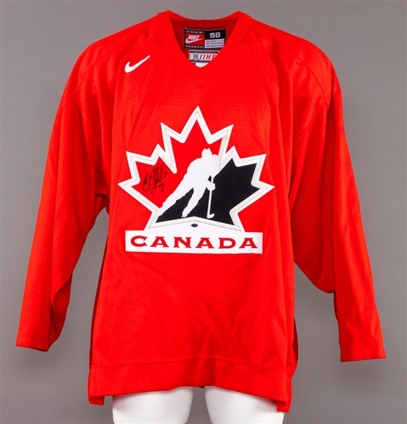 Chris Phillips 2006 Winter Olympics Team Canada Signed Game-Worn Exhibition Game Jersey