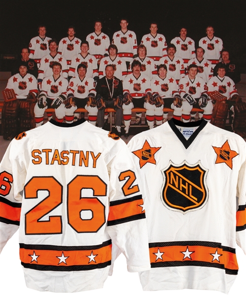 Peter Stastnys 1981 NHL All-Star Game Wales Conference Game-Worn Jersey - Worn During his Calder Trophy Rookie Season!