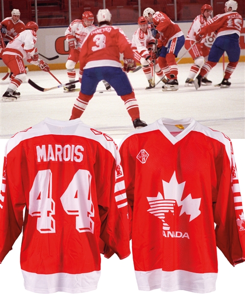 Mario Marois 1989 IIHF World Championships Team Canada Game-Worn Jersey