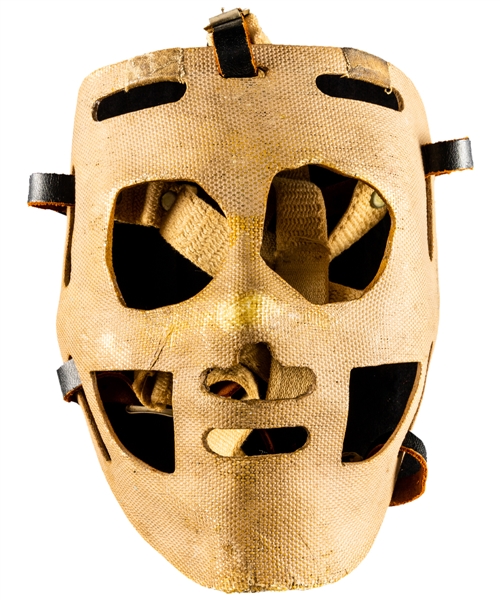 Encil "Porky" Palmers Mid-1960s AHL Buffalo Bisons Lefty Wilson Game-Worn Fiberglass Goalie Mask