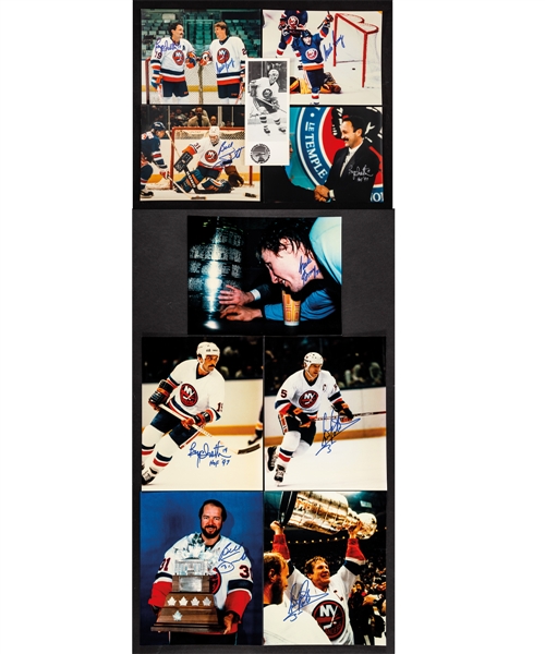New York Islanders HOFers Signed 8" x 10" Photo and Postcard Collection of 340+ Including Smith, Bossy, Trottier and Potvin