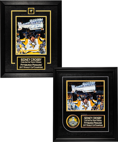 Sidney Crosby Pittsburgh Penguins Signed 2016-17 Stanley Cup Champions Framed Displays (2) with COAs