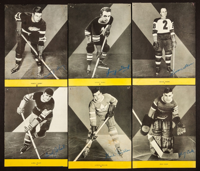 1960s "Perspectives" Hockey Pictures (18), 1965-66 Coca-Cola NHL Cards Complete Set of 108 in Album, Early-1970s Sporticatures Hockey Prints (31) and Other Items