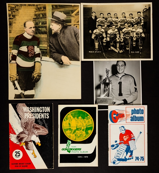 Vintage 1950s/1970s USHL, PCHL, IHL, EHL and Other Leagues Hockey Photo Collection of 180+