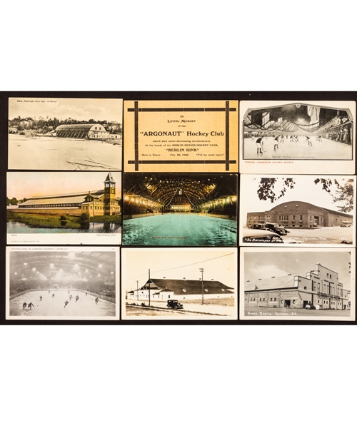 Massive Vintage and Modern Canadian and American Hockey Arenas / Rinks Postcard Collection of 575+
