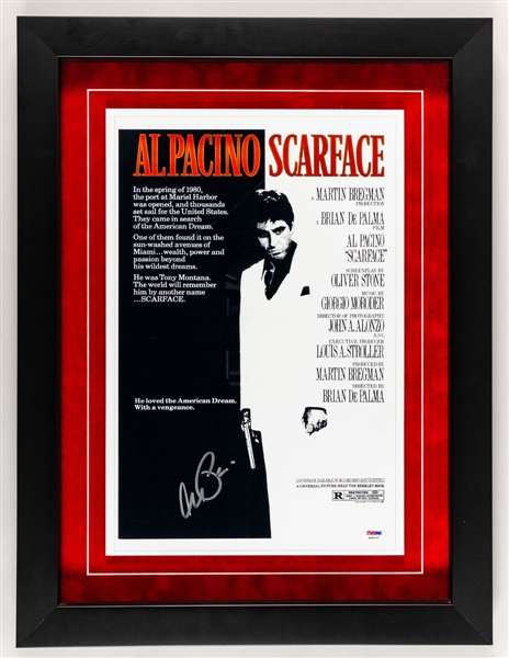 American Actor Al Pacino Signed "Scarface" Framed Display with PSA/DNA LOA (18 ½” x 24 ½”)