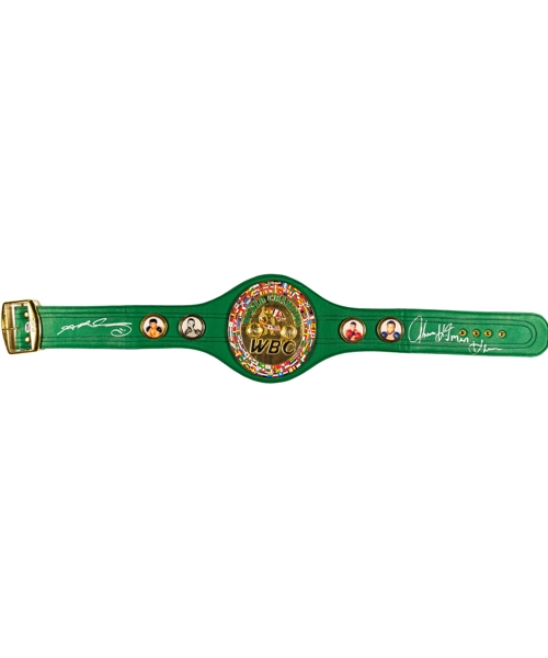 Sugar Ray Leonard and Thomas Hearns Dual-Signed Full-Size WBC World Champion Belt - PSA/DNA Authenticated