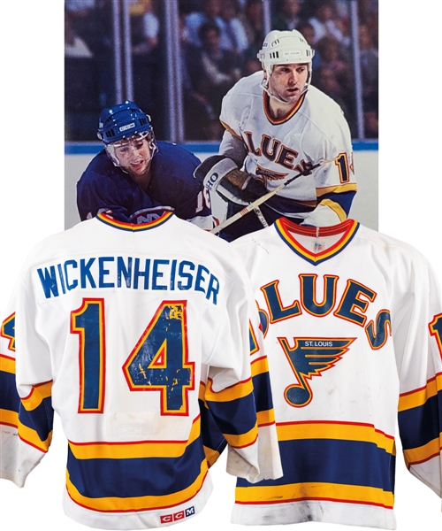 Doug Wickenheisers 1986-87 St. Louis Blues Game-Worn Jersey with LOA - Nice Game Wear!