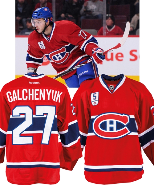 Alex Galchenyuks 2014-15 Montreal Canadiens "Guy Lapointe Night" Game-Worn Jersey with Team LOA