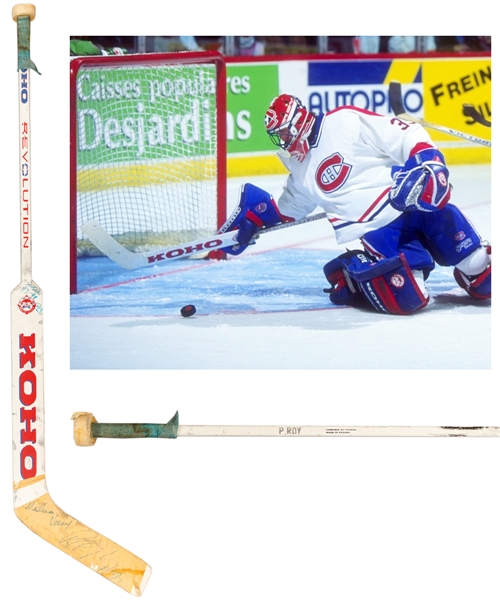 Patrick Roys 1993-94 Montreal Canadiens Signed Koho Revolution Game-Used Stick