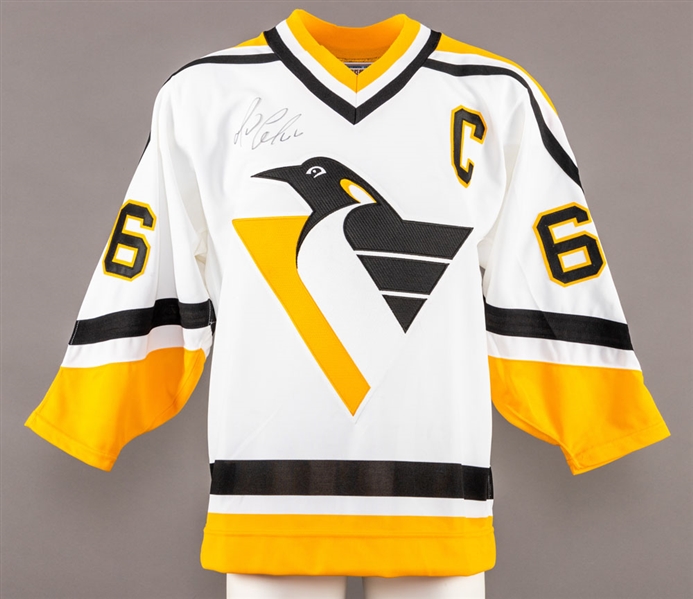Mario Lemieux Signed Pittsburgh Penguins Captains Pro Jersey