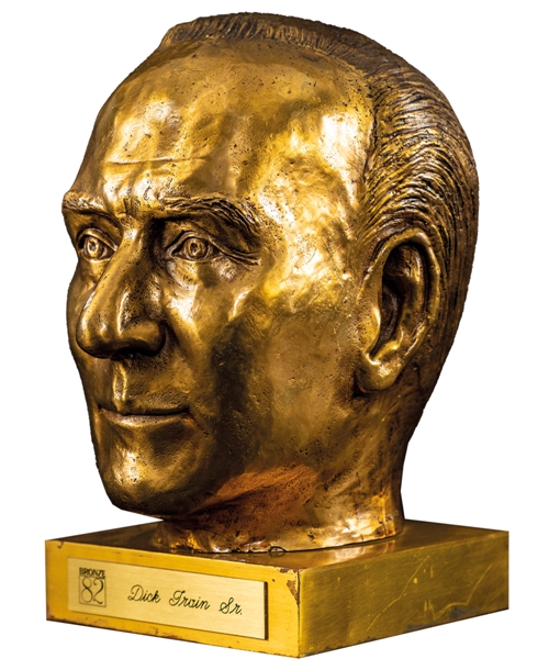 Dick Irvin Sr. 1982 Bronze Bust Displayed at the Montreal Forum and Molson Centre/Bell Centre (12")