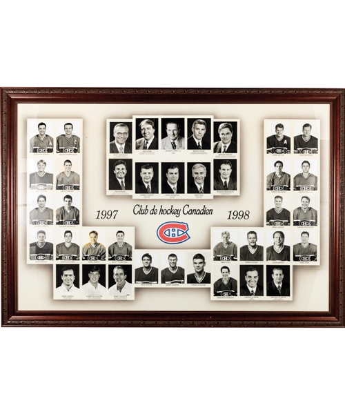 Huge Montreal Canadiens 1997-98 Framed Master Team Photo from the Molson Centre (46" x 66")