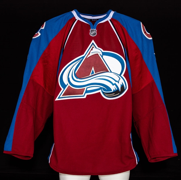 Matt Duchenes 2016-17 Colorado Avalanche Signed Game-Issued Jersey with Centennial Patch and Dan Hinotes Early-2000s Signed CCM Game-Worn Helmet with 9/11 Ribbon