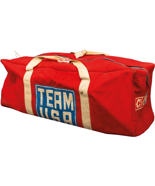 Team USA Hockey Team Equipment Bag Attributed to the 1980 Lake Placid Winter Olympics