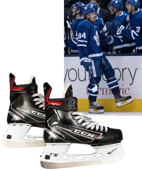 Auston Matthews’ 2019-20 Toronto Maple Leafs CCM Game-Used Skates with Team LOA
