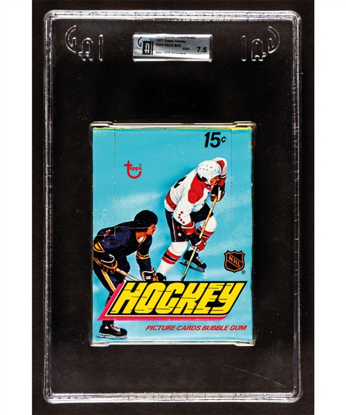 1977-78 Topps Hockey Wax Box (36 Unopened Packs) - GAI Certified NM+ 7.5