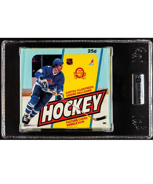 1983-84 O-Pee-Chee Hockey Wax Box (48 Unopened Packs) - GAI Certified NM-MT+ 8.5