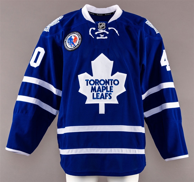 Michael Grabner’s 2015-16 Toronto Maple Leafs "Hall of Fame Game" Game-Worn Jersey with Team COA – Photo-Matched!